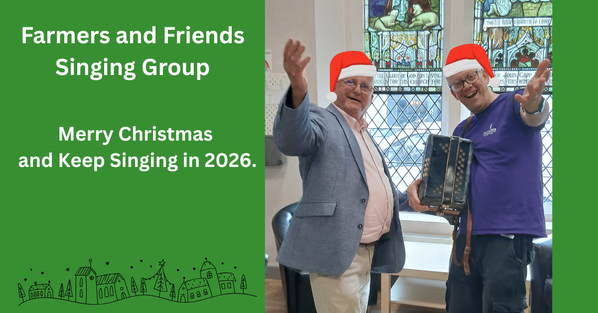 December Farmers and Friends Singing Graphic